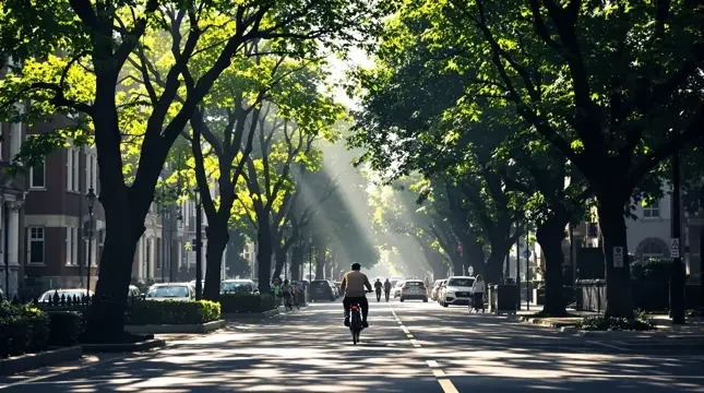 城市通勤路上的风景